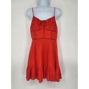 Urban Outfitters Red Cut-Out Corset Mini Dress Women's Size Medium